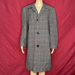 Vintage Amalgamated Clothing Workers of America Tweed Houndstooth Overcoat XL
